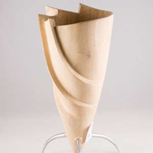Vince Rush, Vase with Aluminium Legs, silver ash